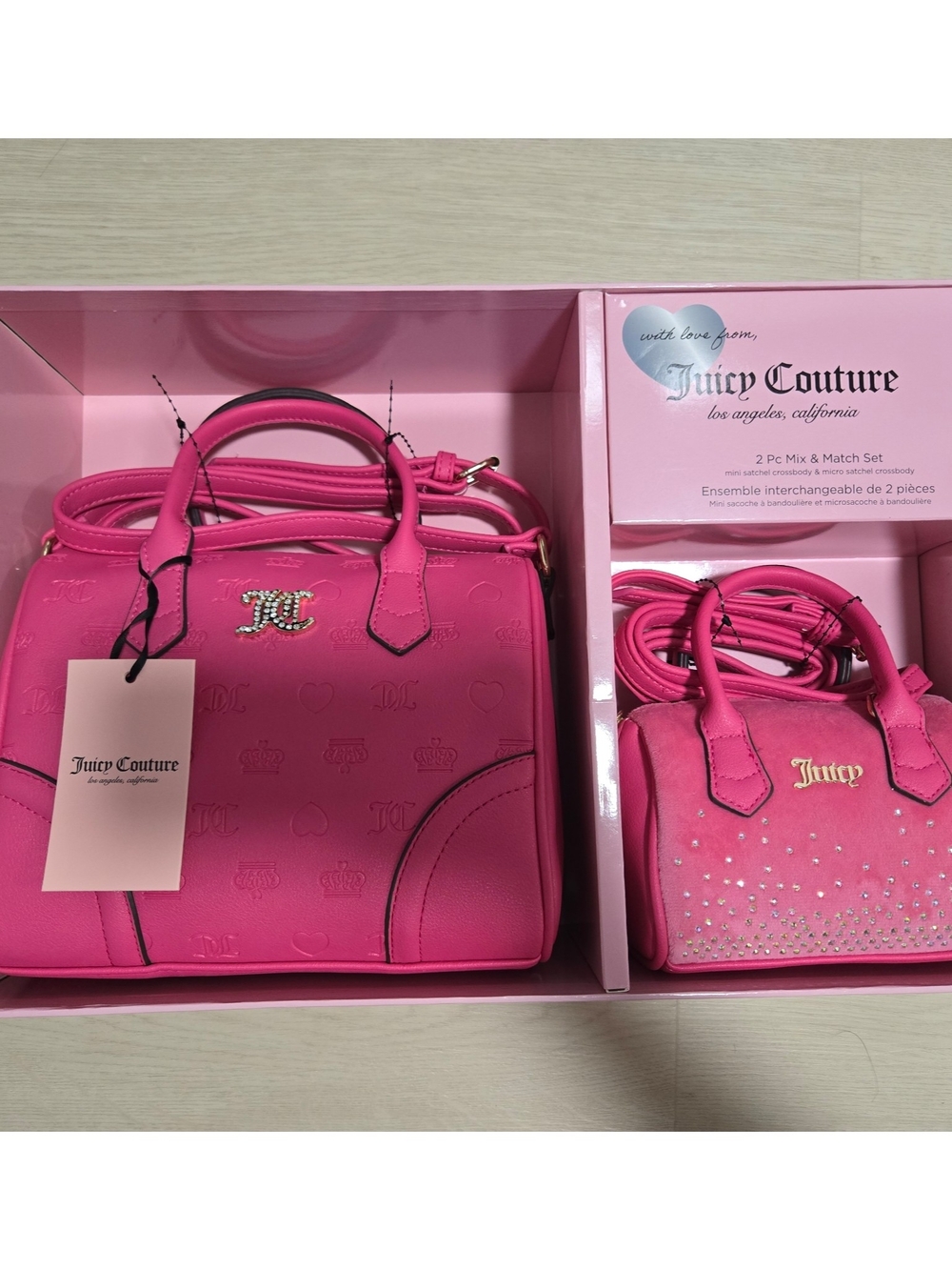 NWT Juicy Couture Rasberry Magenta Pink 2-Piece Mix And Match Gift Set